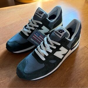 RARE - New Balance 990 Made in USA Forest/Navy/White - M990CERI